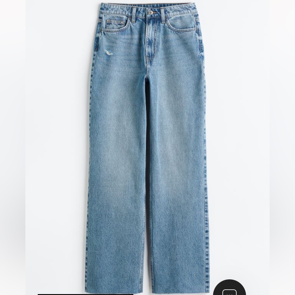 NWT H&M CURVY FIT WIDE ULTRA HIGH JEANS